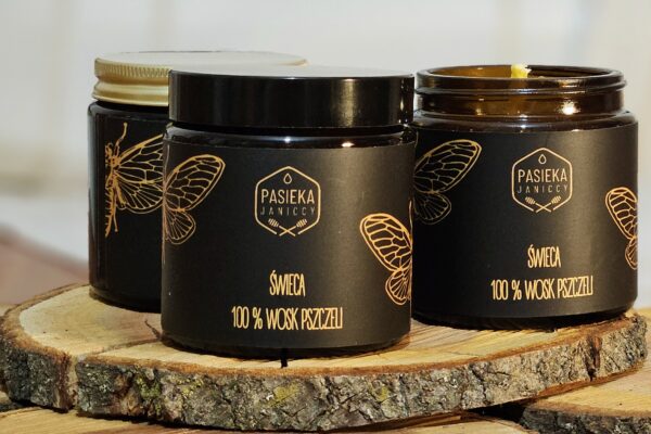 Świeca słoiczkowa pszczoła