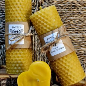 Świeca walec z sercem