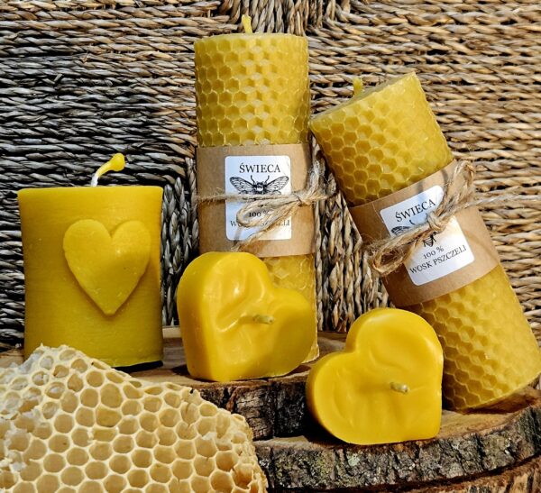 Świeca walec z sercem