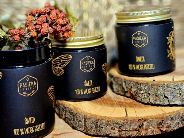 Świeca słoiczkowa pszczoła
