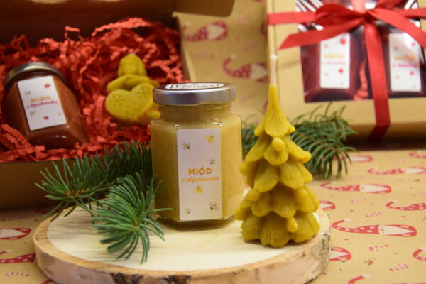 Zestaw miodek smakowy z świecą