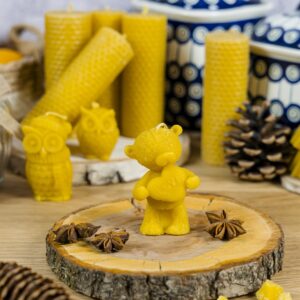 Świeca miś z serduszkiem